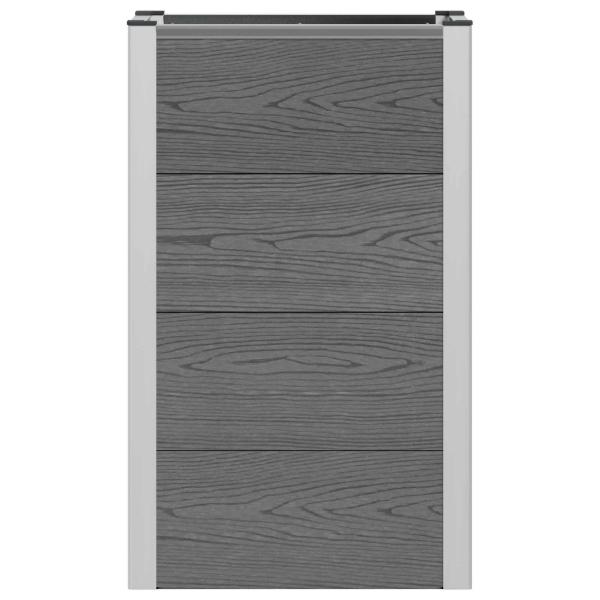 Hochbeet Grau 50 x 30 x 82 cm WPC und Aluminium