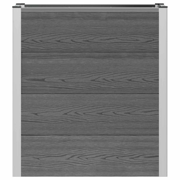 Hochbeet Grau 75 x 30 x 82 cm WPC und Aluminium