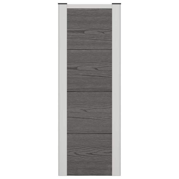 Hochbeet Grau 75 x 30 x 82 cm WPC und Aluminium