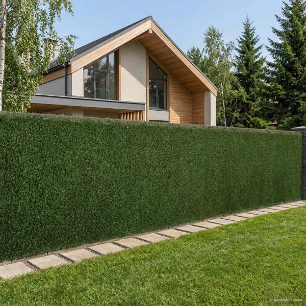 ARDEBO.de - Künstlicher Zaun Hellgrün 1 x 5 m PVC und Stahl