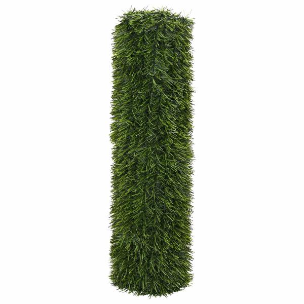 Künstlicher Zaun Hellgrün 1 x 5 m PVC und Stahl