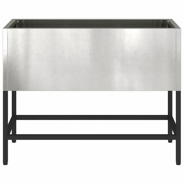 Hochbeet Gartenpflanzer Silber 60 x 26 x 45 cm Edelstahl