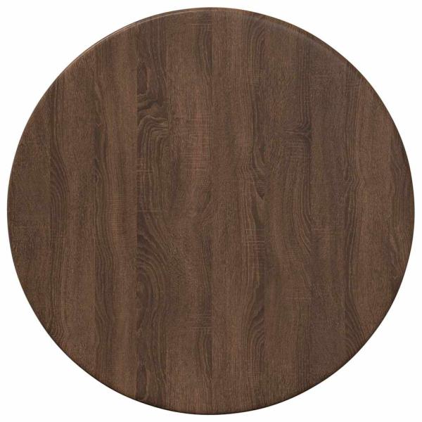 Tischplatte Ø 30 x 1,5 cm Rund Holzwerkstoff Braun Eichen-Optik
