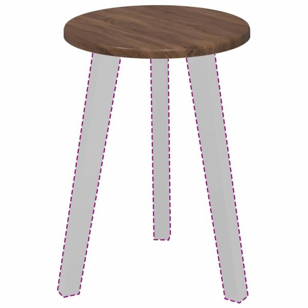 Tischplatte Ø 30 x 1,5 cm Rund Holzwerkstoff Braun Eichen-Optik