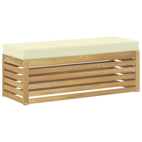 Outdoor-Sofagarnitur Weiß und Creme 115 x 43 x 45 cm