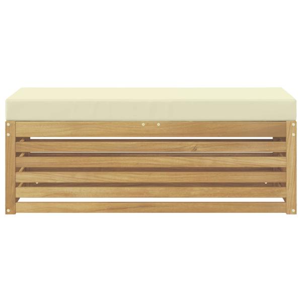 Outdoor-Sofagarnitur Weiß und Creme 115 x 43 x 45 cm