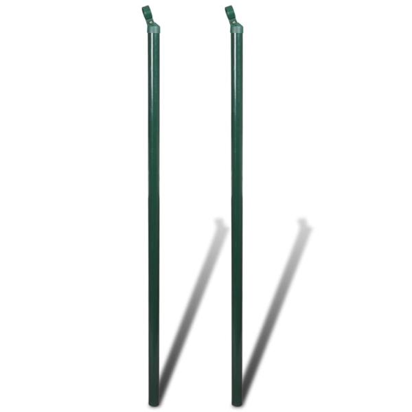 Maschendrahtzaun mit Pfosten und Bodenhülsen Stahl 0,8x25 m