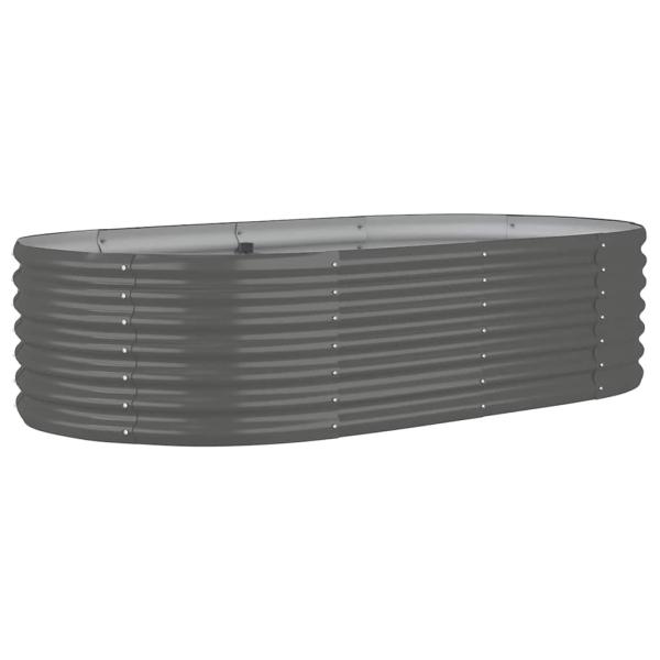 Hochbeet Verzinkter Stahl 152x80x36 cm Grau