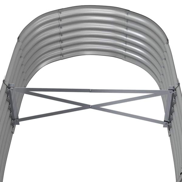 Hochbeet Verzinkter Stahl 152x80x36 cm Grau