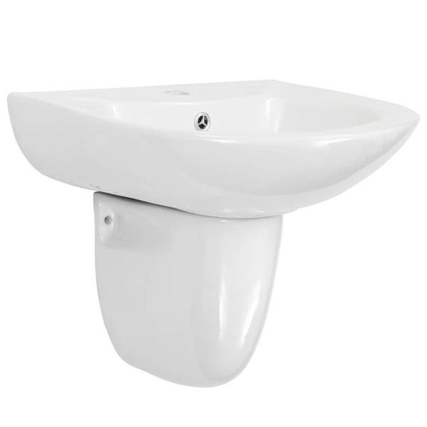 Waschbecken Weiß 52 x 45 x 49 cm Glasierte Keramik