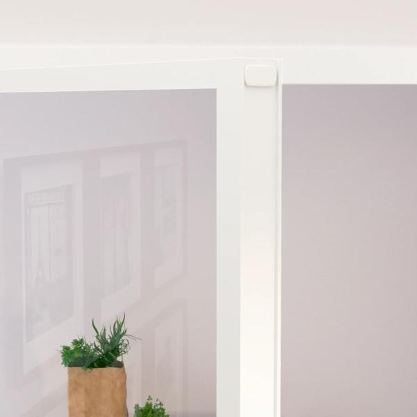 Innentür Weiß 102x201,5 cm Hartglas & Aluminium Schlank