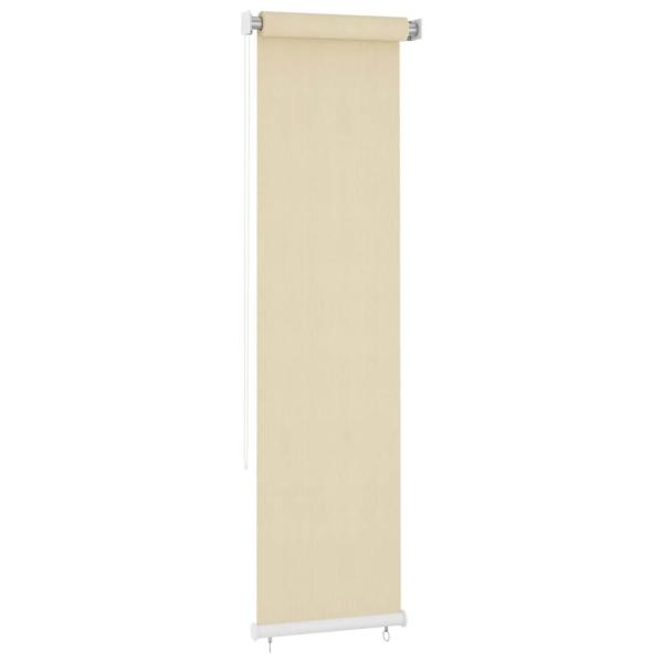 ARDEBO.de - Außenrollo Creme 65 (B) x 230 (H) cm HDPE
