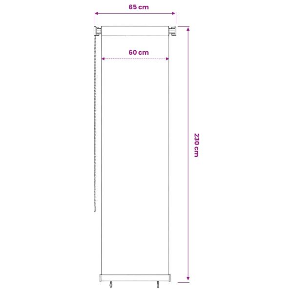 Außenrollo Creme 65 (B) x 230 (H) cm HDPE