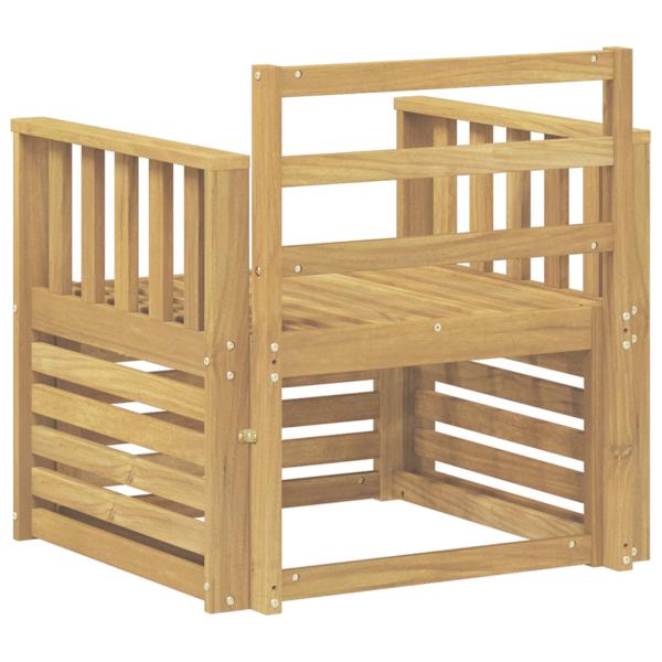 2 Stück Outdoor-Sofagarnitur Massivholz Akazie Weiß