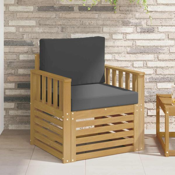 ARDEBO.de - 2 Stück Outdoor-Sofagarnitur Polyester Weiß und Anthrazit