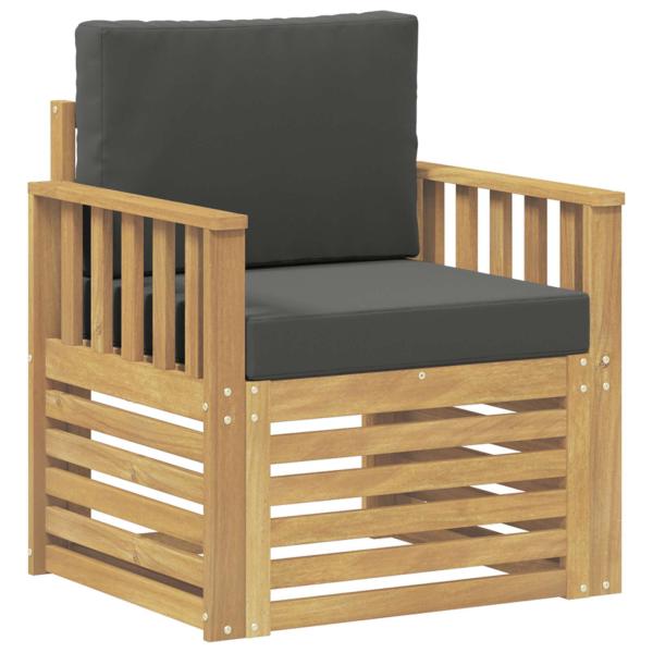 2 Stück Outdoor-Sofagarnitur Polyester Weiß und Anthrazit