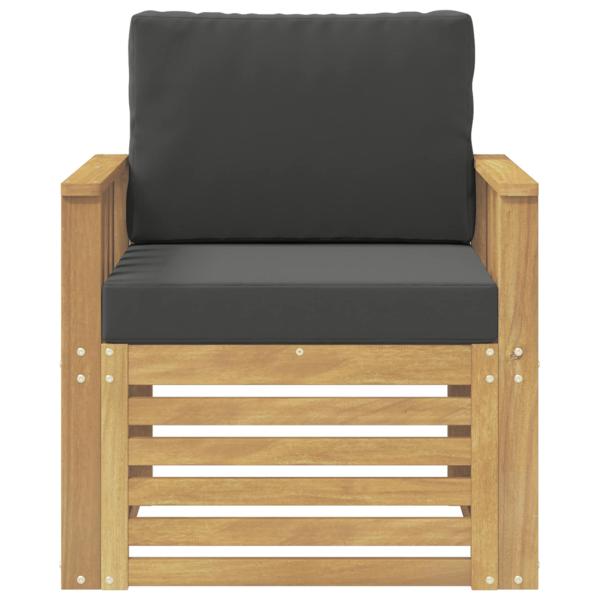 2 Stück Outdoor-Sofagarnitur Polyester Weiß und Anthrazit