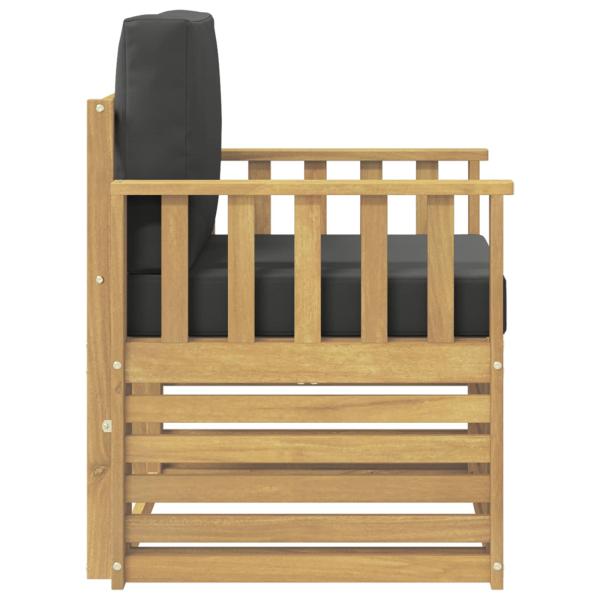 2 Stück Outdoor-Sofagarnitur Polyester Weiß und Anthrazit