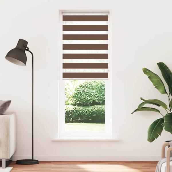 Doppelrollo Braun 85x230 cm Stoffbreite 80,9 cm Polyester
