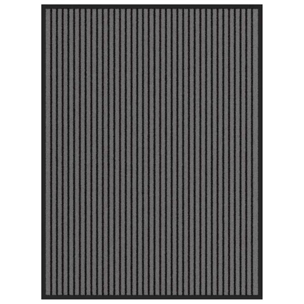 ARDEBO.de - Fußmatte Streifen Schwarz und Grau 90x120 cm