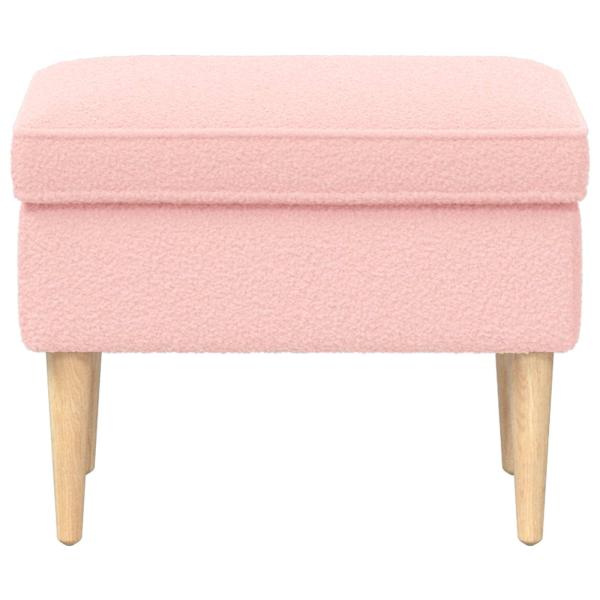 Hocker Rosa 55 x 35 x 41 cm Bouclé