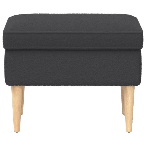 Hocker Dunkelgrau 55 x 35 x 41 cm Boucl?