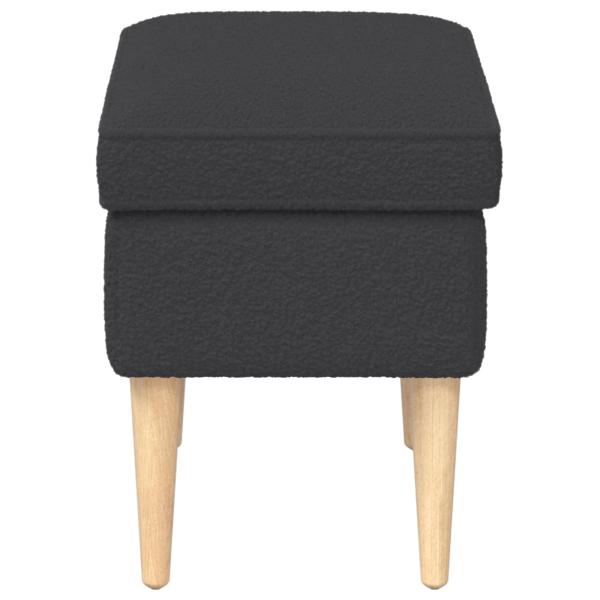 Hocker Dunkelgrau 55 x 35 x 41 cm Boucl?