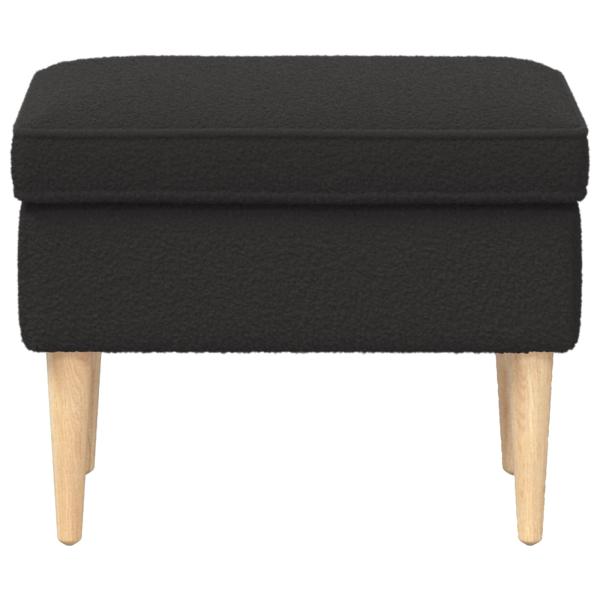 Hocker Schwarz 55 x 35 x 41 cm Boucl?