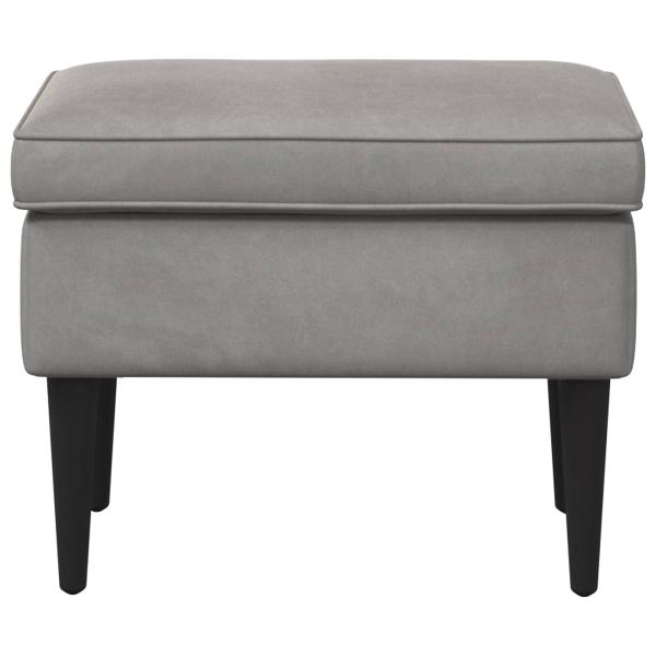 Hocker Hellgrau 55 x 35 x 41 cm Samt