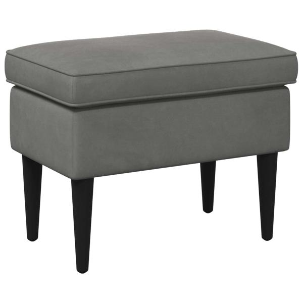 Hocker Dunkelgrau 55 x 35 x 41 cm Samt
