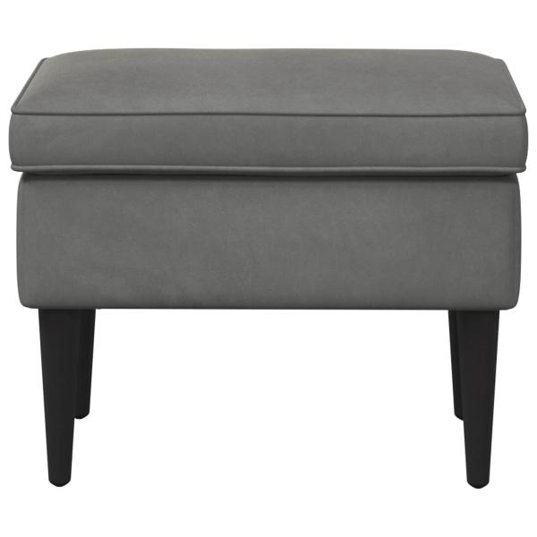 Hocker Dunkelgrau 55 x 35 x 41 cm Samt