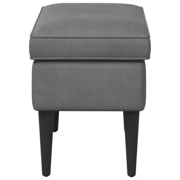 Hocker Dunkelgrau 55 x 35 x 41 cm Samt