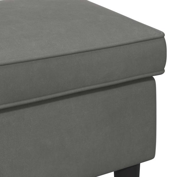Hocker Dunkelgrau 55 x 35 x 41 cm Samt