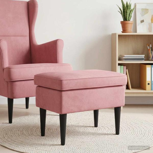 ARDEBO.de - Hocker Rosa 55 x 35 x 41 cm Samt