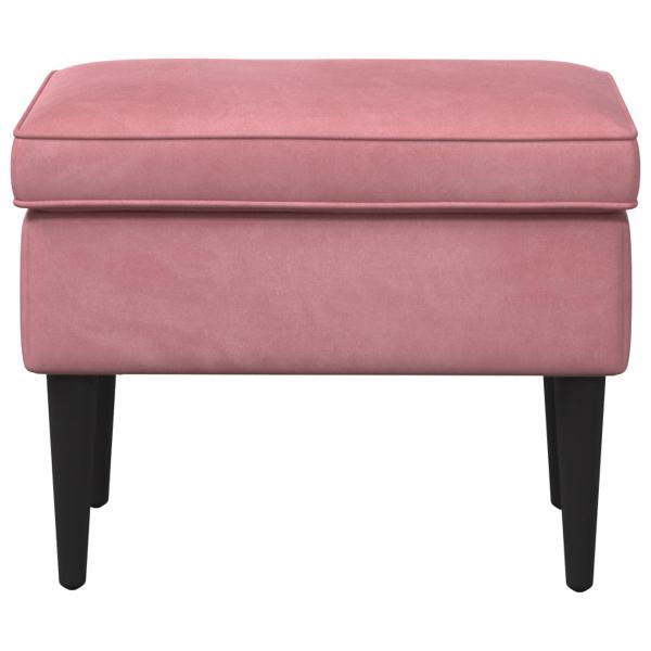 Hocker Rosa 55 x 35 x 41 cm Samt