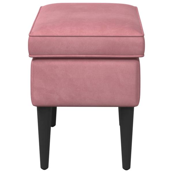 Hocker Rosa 55 x 35 x 41 cm Samt