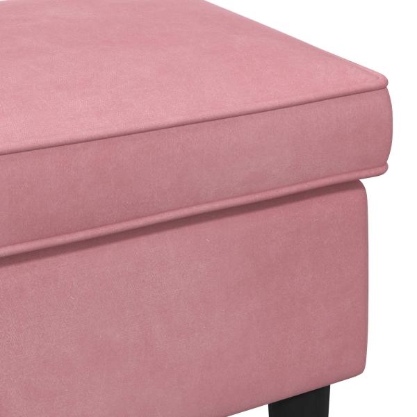 Hocker Rosa 55 x 35 x 41 cm Samt