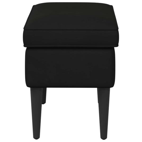 Hocker Schwarz 55 x 35 x 41 cm Samt