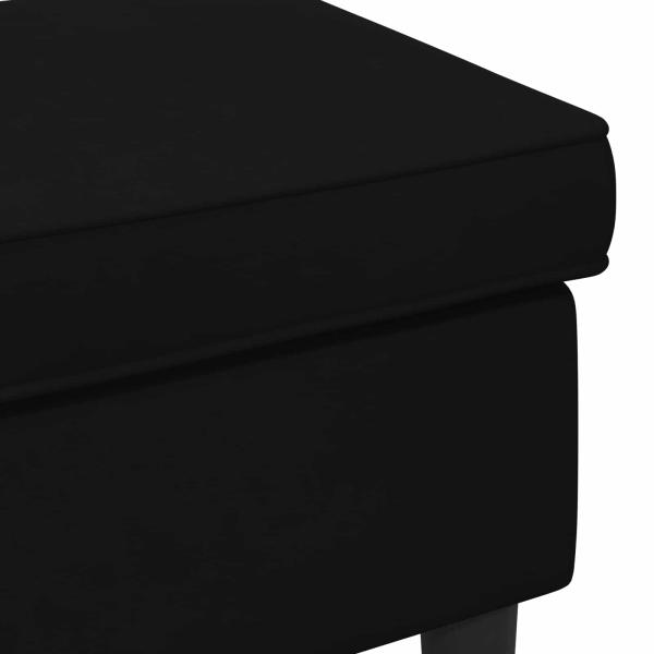 Hocker Schwarz 55 x 35 x 41 cm Samt