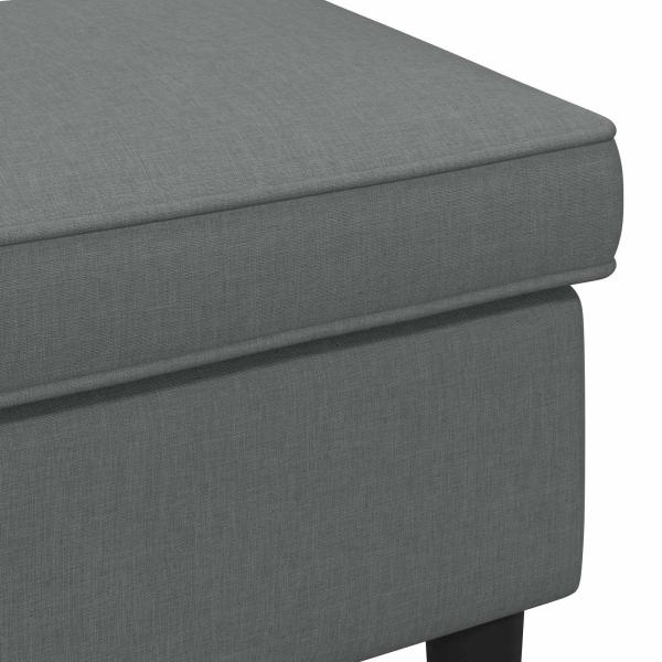 Hocker Dunkelgrau 55 x 35 x 41 cm Stoff