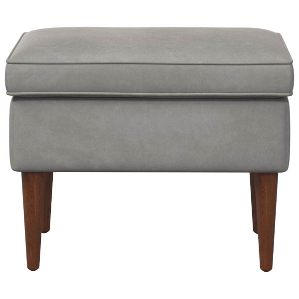 Hocker Hellgrau 55 x 35 x 41 cm Samt
