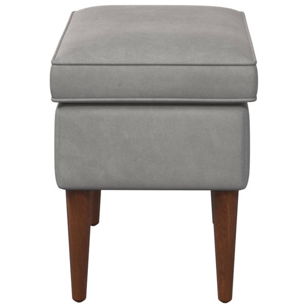 Hocker Hellgrau 55 x 35 x 41 cm Samt