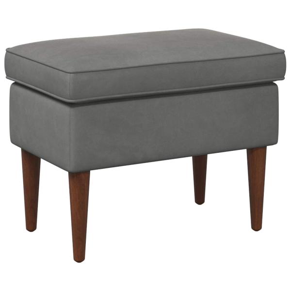 Hocker Dunkelgrau 55 x 35 x 41 cm Samt