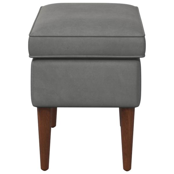 Hocker Dunkelgrau 55 x 35 x 41 cm Samt