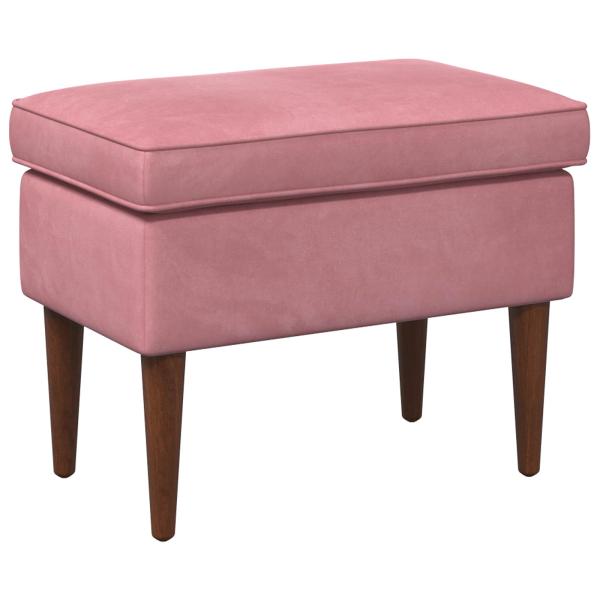 Hocker Rosa 55 x 35 x 41 cm Samt