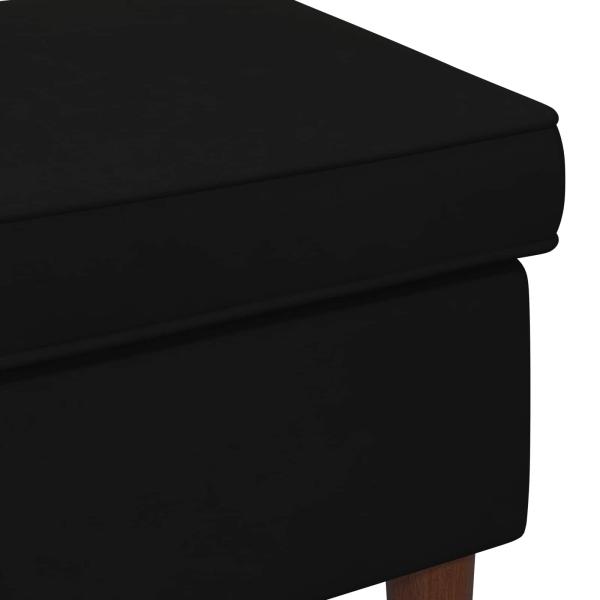 Hocker Schwarz 55 x 35 x 41 cm Samt