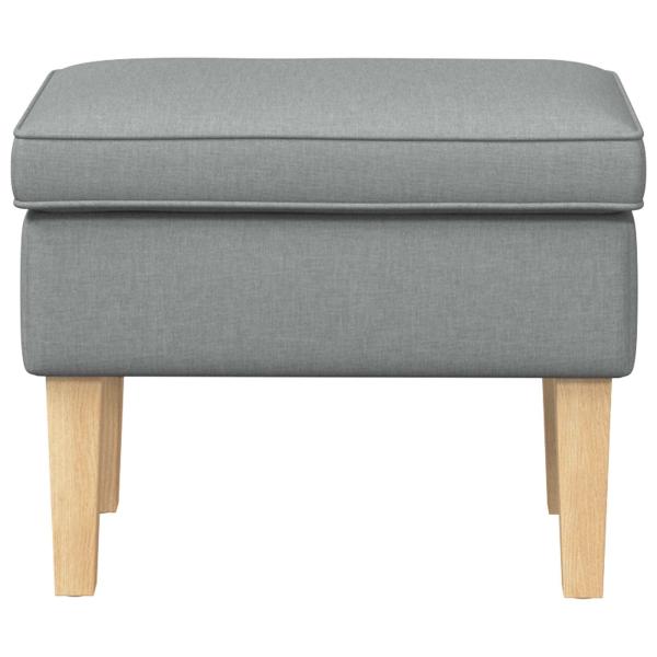Hocker Hellgrau 55 x 35 x 41 cm Stoff