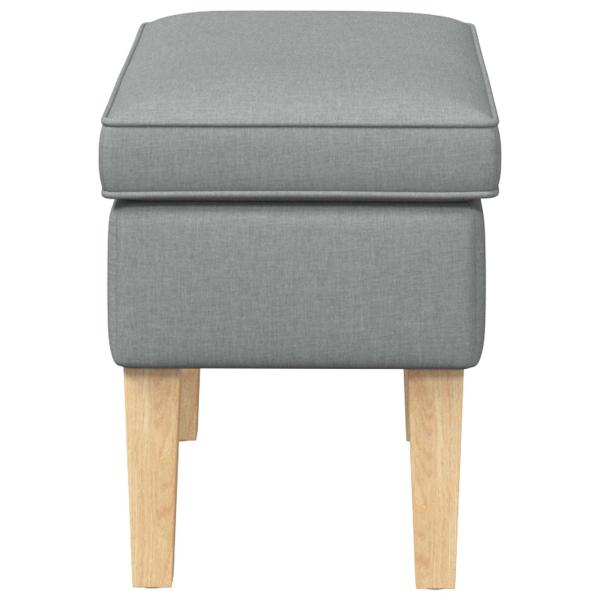 Hocker Hellgrau 55 x 35 x 41 cm Stoff