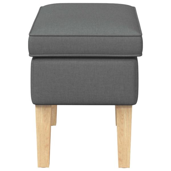 Hocker Dunkelgrau 55 x 35 x 41 cm Stoff