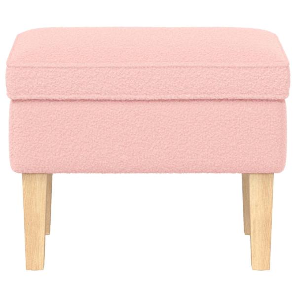 Hocker Rosa 55 x 35 x 41 cm Bouclé
